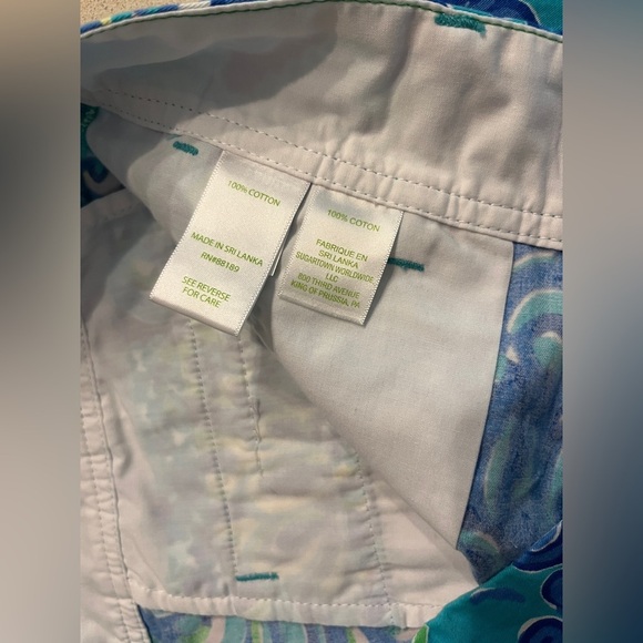 Lilly Pulitzer Womens The Callahan Short Lillys Lagoon Blue Green Pattern Sz 10 - Picture 8 of 8